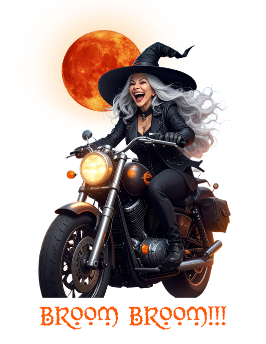 Motorcycle Witch 2-Broom Broom